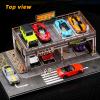 1/64 Display Case, Double-Deck Diorama Scene with LED Lights, USB-Powered Diecast Car Display Stand & Parking Lot, Compatible with Hot Wheels, Matchbox, and MiniGT Model Cars view 3