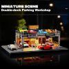 1/64 Display Case, Double-Deck Diorama Scene with LED Lights, USB-Powered Diecast Car Display Stand & Parking Lot, Compatible with Hot Wheels, Matchbox, and MiniGT Model Cars view 4