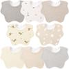 Bearmoss Baby Bibs for Drooling & Teething 8 Pack Muslin Cotton Bibs view 1