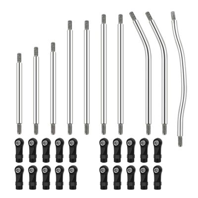 RC Car Parts for Axial for Scx10 Pro 1/10 Rc Crawler Car Link Set with Plastic Rod End Metal Upgrade Parts Remote Control Accessories 10 PCS
