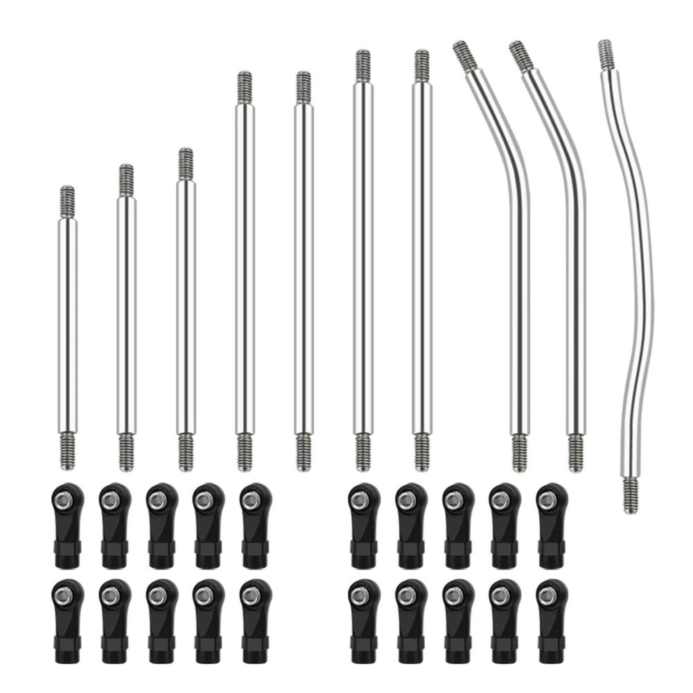 RC Car Parts for Axial for Scx10 Pro 1/10 Rc Crawler Car Link Set with Plastic Rod End Metal Upgrade Parts Remote Control Accessories 10 PCS
