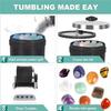 Vdniduir Electric Rock Tumbler Kit,with Timer/Detachable Polisher,DIY Stone Grinding and Polishing Machine, for Lapidary Gifts view 3