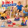 3 in 1 Spider Skip Rotating Musical Jump Bar, Ring Toss Game and Rocket Launcher for Kids Toys for Ages 3-5, Indoor & Outdoor Party Activities Favors with Remote Control, Gifts for Boys Girls Age 4-8 view 2