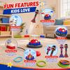 3 in 1 Spider Skip Rotating Musical Jump Bar, Ring Toss Game and Rocket Launcher for Kids Toys for Ages 3-5, Indoor & Outdoor Party Activities Favors with Remote Control, Gifts for Boys Girls Age 4-8 view 3