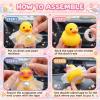 4Pcs Patitos para Jeep, Rubber Ducks for Jeeps, Bride and Groom Rubber Ducks for Wedding Favors, Marriage Souvenir, Marry Blessings, Dashboard Decorations for Daily Commuting, Office Desk Accessories view 3