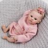 QIZWOD 18 Inch Realistic Awake Reborn Baby Doll - Full Body Vinyl Washable Hand-Painted Hair & Blue Eyes Newborn Girl, ASTM CPC Certified Gift for Granddaughters 3+ view 2
