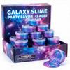 Galaxy Slime Kit, 24 Packs Galaxy Slime Party Favors for Kids - Soft Stretchy & Non-Sticky, for Kids Girls and Boys Stress Relief Toys, Squishy Sensory Toys, Birthday Gift, Space Party Supplies view 1