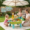Monwssoe Toddler Water Table, Kids Water Play Table with Electric Pump & Detachable Legs, Play Sink Toy for Outdoor Sensory Fun, Green view 2