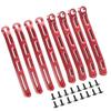 COMODO RC Tie Rod and Pull Rod Set for 1/12 Scale MN78 RC Car Metal Steering Linkage Replacement Parts (8 pcs)(Red) view 1