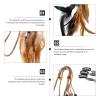 Abaodam Bohemia Style Plume Hairband and Long Quill Hair Clips Set for Women Retro Party Hair Accessory with 1 Headband and 3 Decorative Clips Boho Ornament for Festival and Dress-up view 3