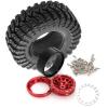 Models For FCX24 FCX24M For TRX4M For SCX24 AX24 1/18 1/24 4pcs 70mm 1.3inch Metal Beadlock Wheel Tire RC Crawler Car Repair Modify Parts(Silver) view 3