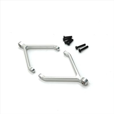 COMODO Metal Upper Pull Rod Replacement for 1/24 RC Car Aluminum Suspension Link Compatible with FMS XQ(Silver)