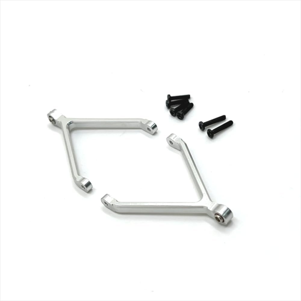 COMODO Metal Upper Pull Rod Replacement for 1/24 RC Car Aluminum Suspension Link Compatible with FMS XQ(Silver)