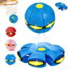Magic Bouncing Ball with 6 LED Lights, 2-in-1 Flying Saucer Ball, Pop-Up Transform, Explosion-Proof,Gift Pack, Interactive Toy for Indoor & Outdoor Parent-Child Sports (Blue, Without Flash) view 1
