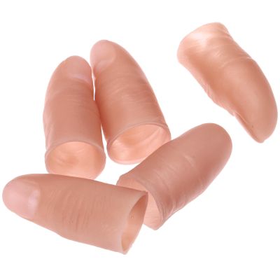 5 Pcs Finger Magic Trick Fake Soft Thumb Tip Stage Show Prop for Pranks and Illusions Perfect for Closeup Performance Magic Tricks