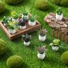 14PCS Miniature Plants for Diorama Supplies, Mini Artificial Potted Plants Bulk for Adult Craft Landscaping, Fake Resin Grass for DIY Handicrafts Ornament view 3