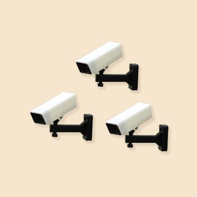 3PCS Dollhouse Surveillance Camera, 1:12 Scale Dollhouse Miniature Realistic Camera