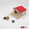 1:12 Scale Miniature Dollhouse Miniature Dog House with Dog+ Food Bowl Doll House Accessories and Furniture view 4