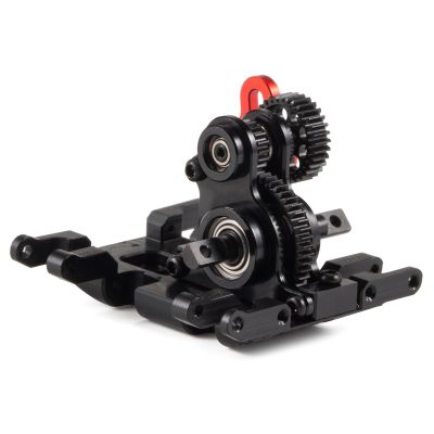 CobraCrawler SCX24 Transmission,Aluminium NOD-24 Transmission for SCX24 Custom Build 1/24 RC Crawler Comp Rigs (Black with Upper Link mounts)