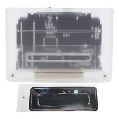 VELATEMOR 3000 in 1 Game Cartridge, Super Burning Card with 8G TF Card, Supports FAT16, FAT32, Automatic Save And Backup, High Speed Multifunctional for SFC Gaming Console (Transparent White)