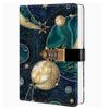 A5 Password Notebook, Personal Diary with Lock, Lockable Journal for Girls Women(Green Planet) view 1