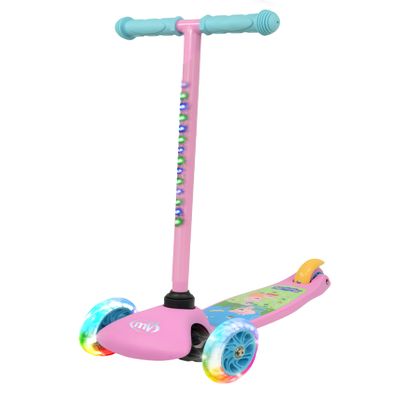 Peppa Pig Tilt & Glo with Lights - Light Up Stem Scooter for Children