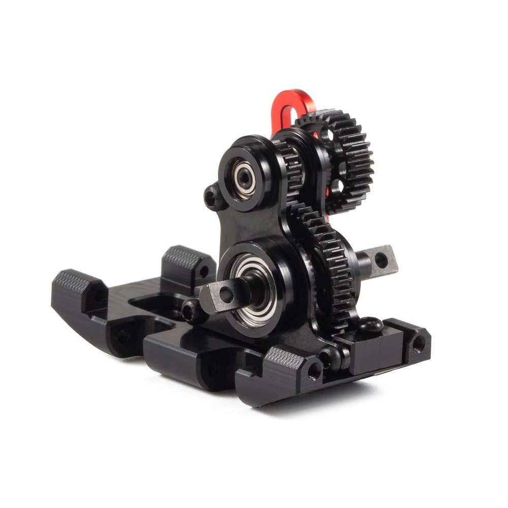 CobraCrawler SCX24 Transmission,Aluminium NOD-24 Transmission for SCX24 Custom Build 1/24 RC Crawler Comp Rigs (Black Without Upper Link mounts)