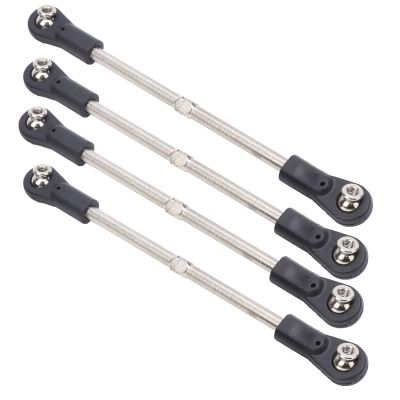 Alomejor M4 Steering Linkage Rod, 110-120mm Adjustable, and Remove, with Metal and Plastic Materials, for 1/8 RC Racing Truck