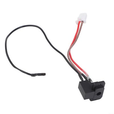 6V 12V 24V Round Charging Port Socket for Electric Ride On Car with Wire Harness and 17A Fuse Replacement Part Black(A)
