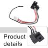 6V 12V 24V Round Charging Port Socket for Electric Ride On Car with Wire Harness and 17A Fuse Replacement Part Black(A) view 4
