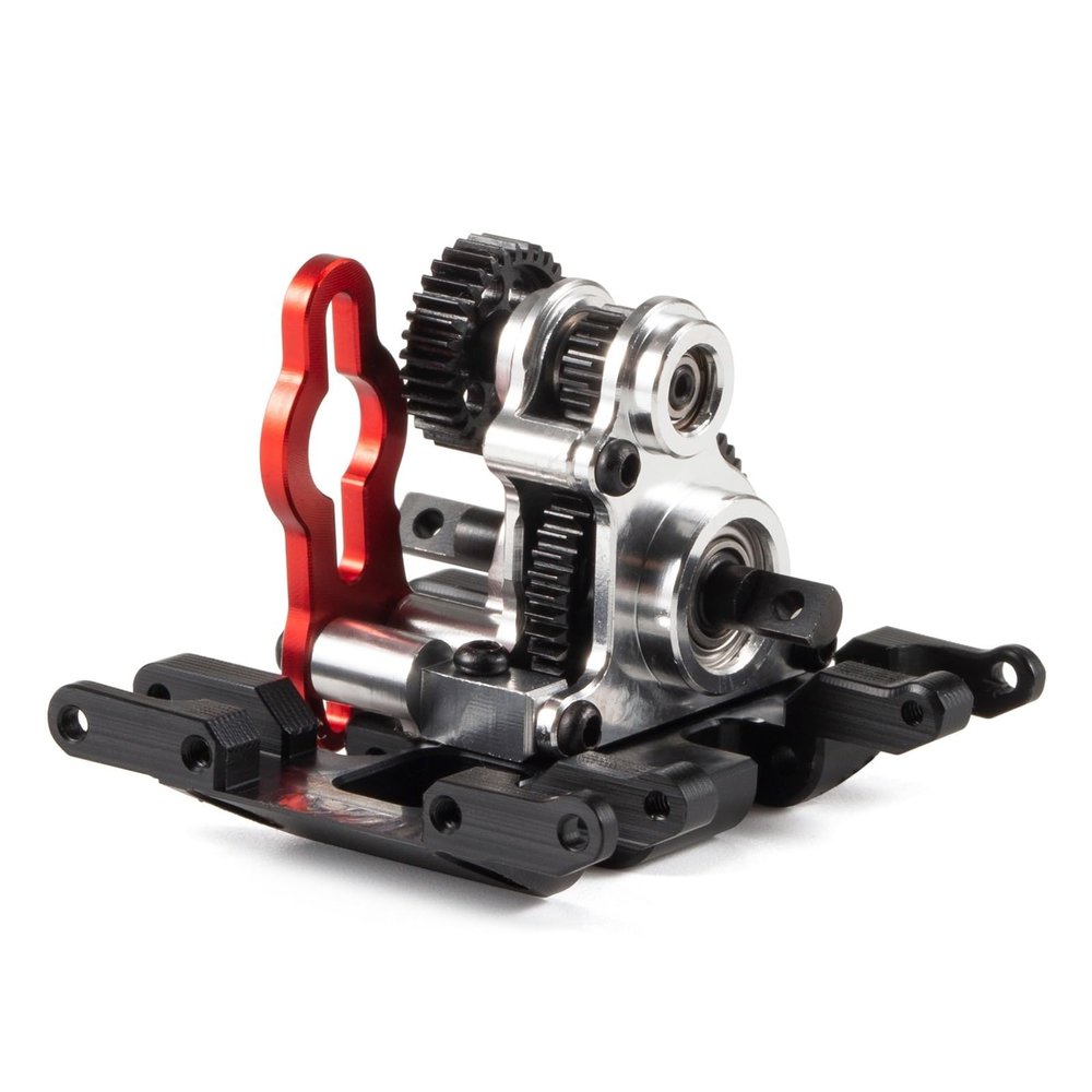 CobraCrawler SCX24 Transmission,Aluminium NOD-24 Transmission for SCX24 Custom Build 1/24 RC Crawler Comp Rigs (Silver with Upper Link mounts)