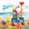 ZAICOLER Waterwheel Funnel Table Set, 32Pcs Sand Water Play Table, Kids Play with Funnel Design, Ideal for Indoor, Outdoor, Beach & Garden (Color) view 1