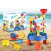 ZAICOLER Waterwheel Funnel Table Set, 32Pcs Sand Water Play Table, Kids Play with Funnel Design, Ideal for Indoor, Outdoor, Beach & Garden (Color) view 4
