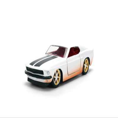 Jada 36394 Romans Ford Mustang White with Black Stripes & Red Interior Dirty Version Fast & Furious Movie Fast & Furious 25th Anniversary Series 1-32 Scale Diecast Model Car