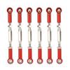 ToysCentral Basics Durable Aluminum Servos Link Rod Set for RC CAR Accessories, Precision Adjustable Tie Rod for HSP ZD Racing, 81-96mm Length, 6 Pcs for Enthusiasts (Red) view 4