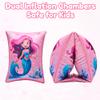 2 Pack Arm Floaties for Kids, Soft Fabric-Covered Inflatable Pool Floats, Learn-to-Swim Arm Bands for Boys Girls 3-5-6-12 Years, Swimming Pool Floats Sleeves for Toddlers, Pink view 2