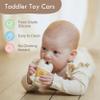 Moonkie Silicone Toy Cars for Babies, 5-Pack Push-and-Go Teething Toys, 6M+ view 4