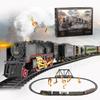 bulucoben Electric Train Set, Steam Train Toy with Locomotive and Tracks, Christmas Train Set for Kids with Sound and Lights Indoor Toy Model Train Set Birthday Gift for 3-8 Years Old Boys Girls view 1