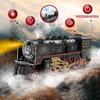 bulucoben Electric Train Set, Steam Train Toy with Locomotive and Tracks, Christmas Train Set for Kids with Sound and Lights Indoor Toy Model Train Set Birthday Gift for 3-8 Years Old Boys Girls view 2