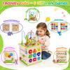 ATOYUS Wooden Activity Cube, 6-in-1 Montessori Toys for 1+ Year Old Toddler view 4