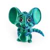 3D Printed Toys Articulated Big Eared Mouse, Fully Poseable Flexible Joints Fidget Toy, Realistic Cute Mouse Figurine, 3D Print Animals Desk Decor Collectible Gift (Blue Green) view 1