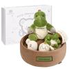 Bebamour Montessori Pull Carrot Toy Plush Stuffed Dinosaurs Set Soft Cotton Sensory Play Gift (Dinosaur) view 4