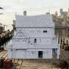 25mm Scale Unpainted Stone & Woodwork Harbor Scenery, High-Detail TTRPG Buildings for Dungeons and Dragons Fantasy Wargames,Tabletop RPG Game- Dock Buildings E (AF1154E) view 1