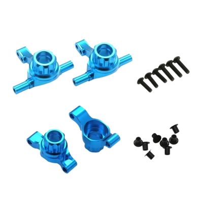 4Pcs Metal Front and Rear Upright Knuckle Arms Steering Knuckle Set for Tamiya TT02 TT-02 1/10 RC Car Upgrade Parts