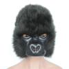 Half Face Realistic Animal Mask with Fluffy Fur,Fursuit Plush Animal Head Mask for Halloween Carnival Cosplay Party (Gorilla) view 1