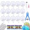 15Pcs DIY Stress Ball Making Kit, Stress Ball Skin, Vacuum Squishy Pressure Balls with Lid & Air Pump & Expander Tool for Sensory & Stress Relief, DIY Stress Relief Toys Set (Transparent, 6CM) view 1