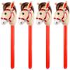 4 Pack Red Inflatable Stick Horse for Kids, Blow Up Horse with Stick Fun Party Favor, Outdoor Active Play Toy, Birthday Celebration, Carnival Game view 1