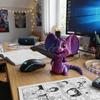 3D Printed Toys Articulated Big Eared Mouse, Fully Poseable Flexible Joints Fidget Toy, Realistic Cute Mouse Figurine, 3D Print Animals Desk Decor Collectible Gift (Blue Purple) view 4