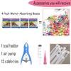 15Pcs DIY Stress Ball Making Kit, Stress Ball Skin, Vacuum Squishy Pressure Balls with Lid & Air Pump & Expander Tool for Sensory & Stress Relief, DIY Stress Relief Toys Set (Milky White, 6CM) view 3