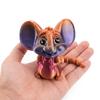 3D Printed Toys Articulated Big Eared Mouse, Fully Poseable Flexible Joints Fidget Toy, Realistic Cute Mouse Figurine, 3D Print Animals Desk Decor Collectible Gift (Purple Copper) view 2